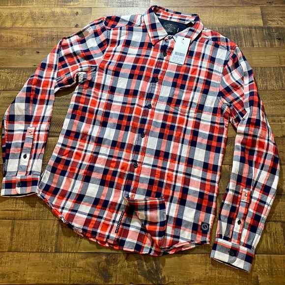 Scotch & Soda Men’s Plaid Button Down Shirt - Picture 9 of 13